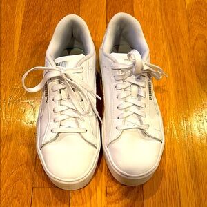 Puma White Low-Top Leather Sneakers